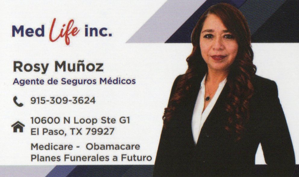 Rosy Muñoz business card