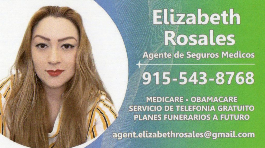Elizabeth Rosales business card